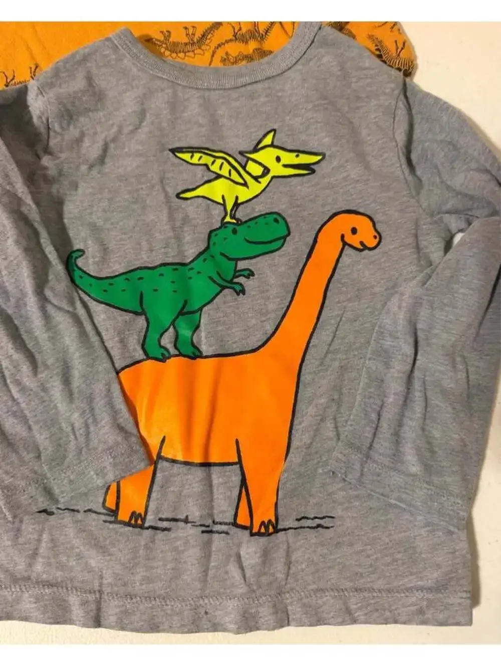 The Children's Place Toddler Boy 2T Dinosaur Long Sleeve Shirt Lot of 3